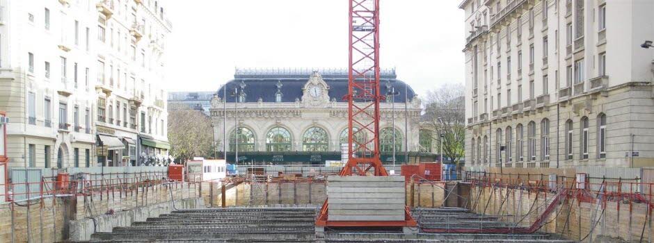 Lyon travaux parking des Brotteaux